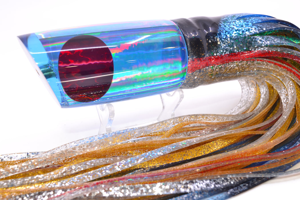 Koya Lures Ice Blue Rainbow Red Eyes Large 614 14" 11oz Skirted Evil