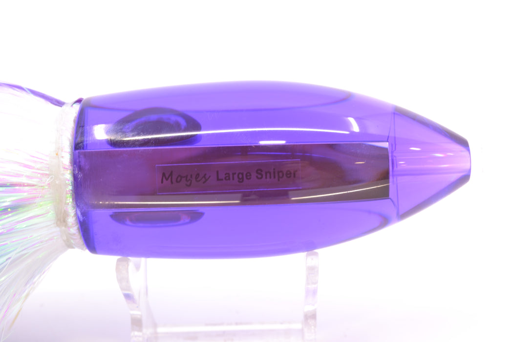 Moyes Lures Purple Mirrored Large Ono Bullet 14" 12oz Strobez Purple-White *Mislabeled*