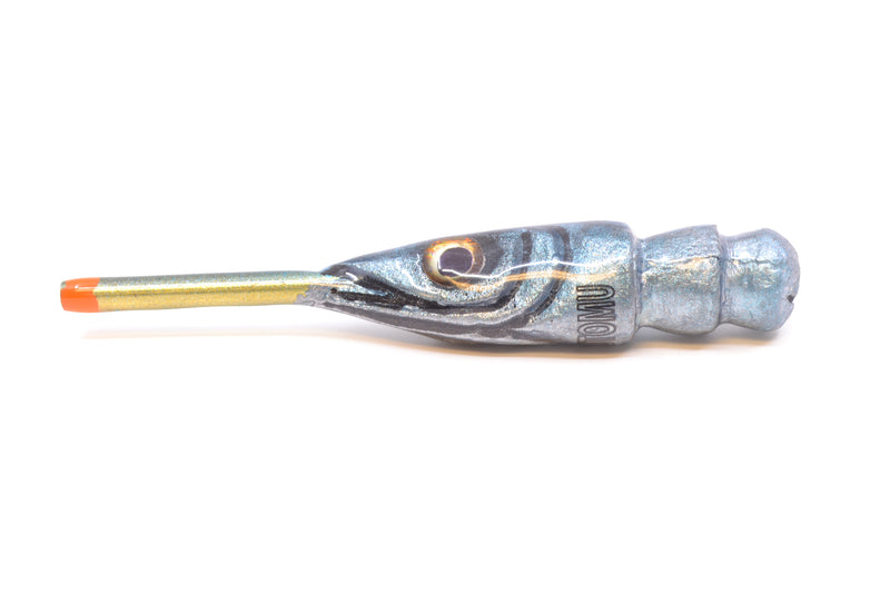 Tsutomu Lures Black with Ice Blue Dots Ballyhoo 5" 2.7oz