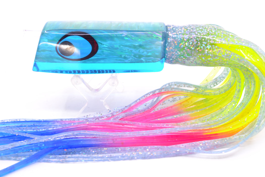 Marlinstar Ice Blue Awabi Lead Medium Tomahawk FMJ 9"+ 11.4oz Skirted Ice Blue/Rainbow GZE
