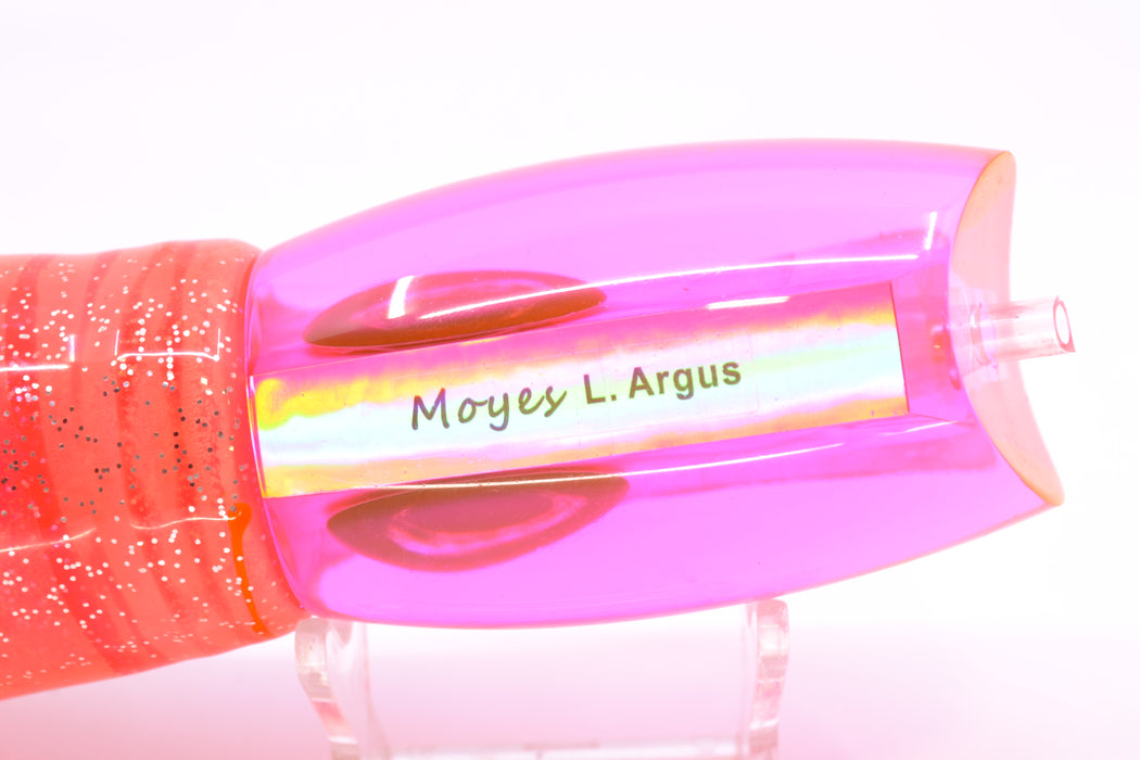 Moyes Lures Pink MOP Taxi Eyes Large Argus 14" 10oz Skirted Root Beer-Petrolero/Pink