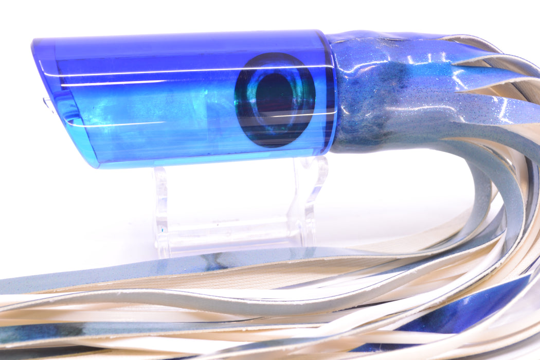 Moyes Lures Ice Blue MOP Blue Back Medium Pipe Bomb 12" 7.5oz FT Vinyl Aku Revisited