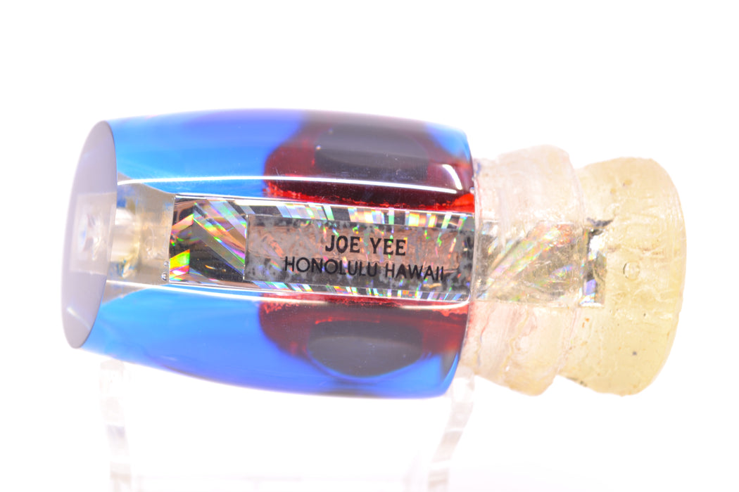 Joe Yee Silver Rainbow Starburst Blue Back Black-Red Eyes Apollo 12" 2.8oz