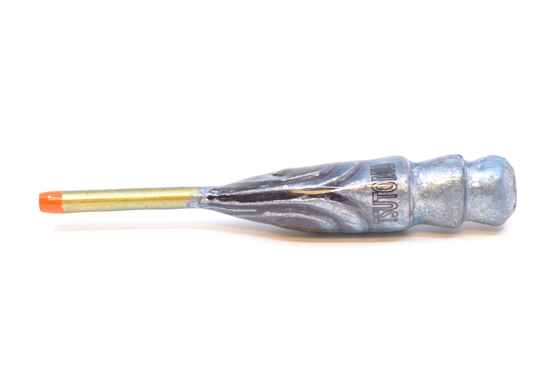 Tsutomu Lures Black with Ice Blue Dots Ballyhoo 5" 2.7oz