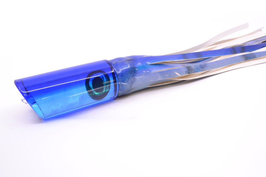 Moyes Lures Ice Blue MOP Blue Back Medium Pipe Bomb 12" 7.5oz FT Vinyl Aku Revisited
