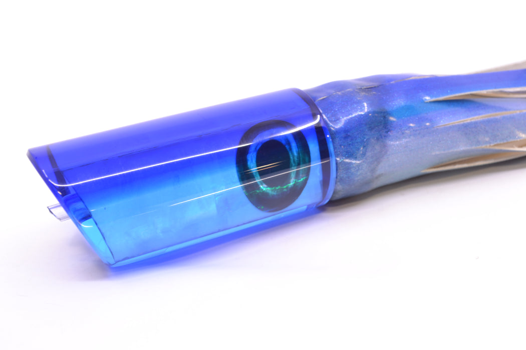 Moyes Lures Ice Blue MOP Blue Back Medium Pipe Bomb 12" 7.5oz FT Vinyl Aku Revisited