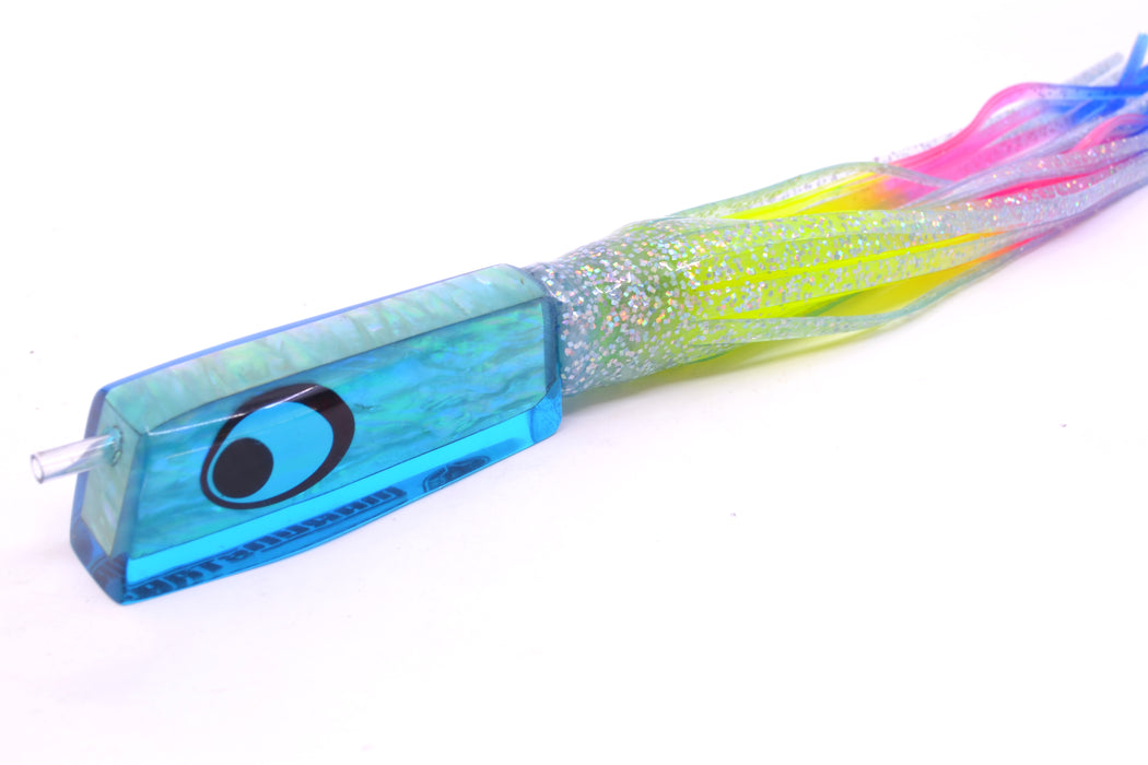 Marlinstar Ice Blue Awabi Lead Medium Tomahawk FMJ 9"+ 11.4oz Skirted Ice Blue/Rainbow GZE