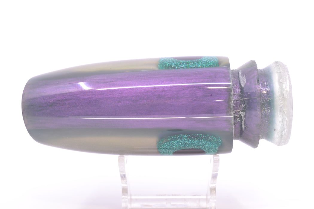 Joe Yee Lures by KEGZ Purple-Gray Pearl Black-Turquoise Eyes Super Plunger 14" 7.2oz