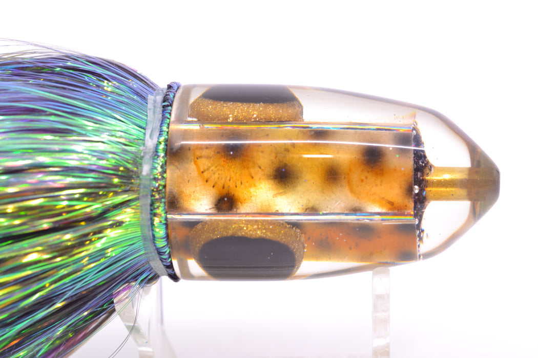 Ganku Lures "Tiger Cowrie" Bumbucha Bullet 9"+ 7oz Flashabou Black/Yellow