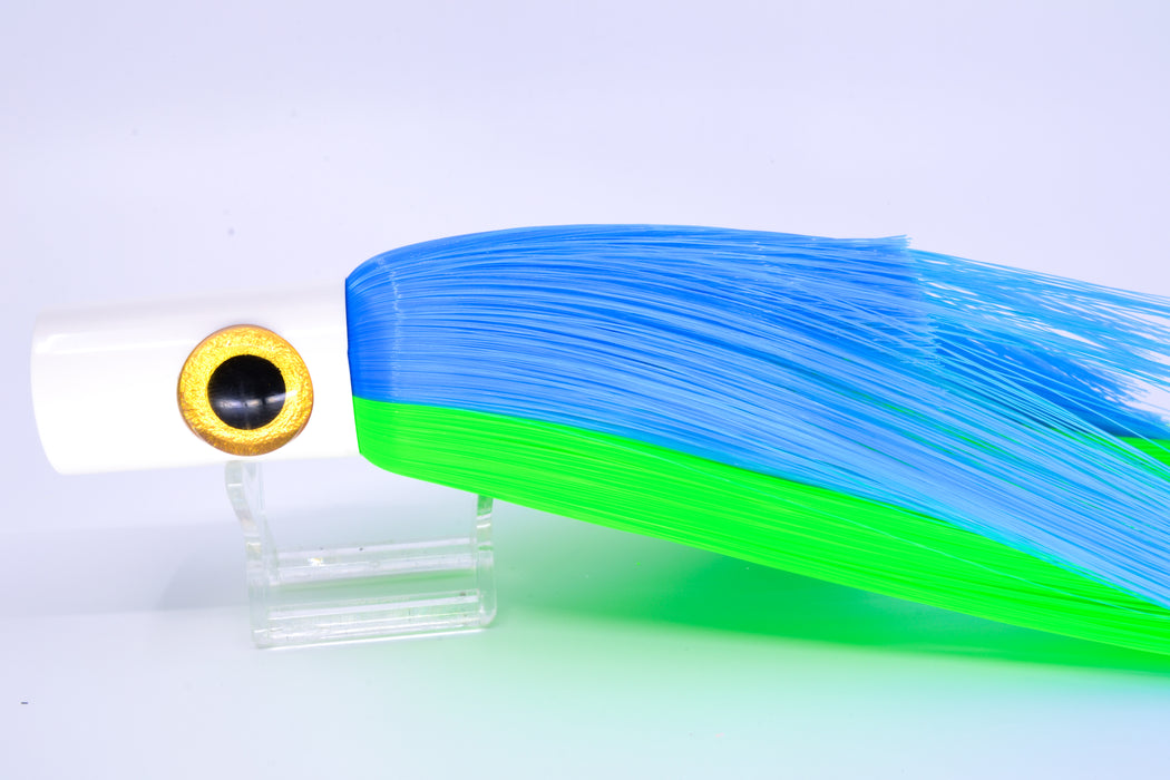 Iland Lures Blue-Green Hair White Head Iland Express 10.5" 3oz EX227-EBL/EGR