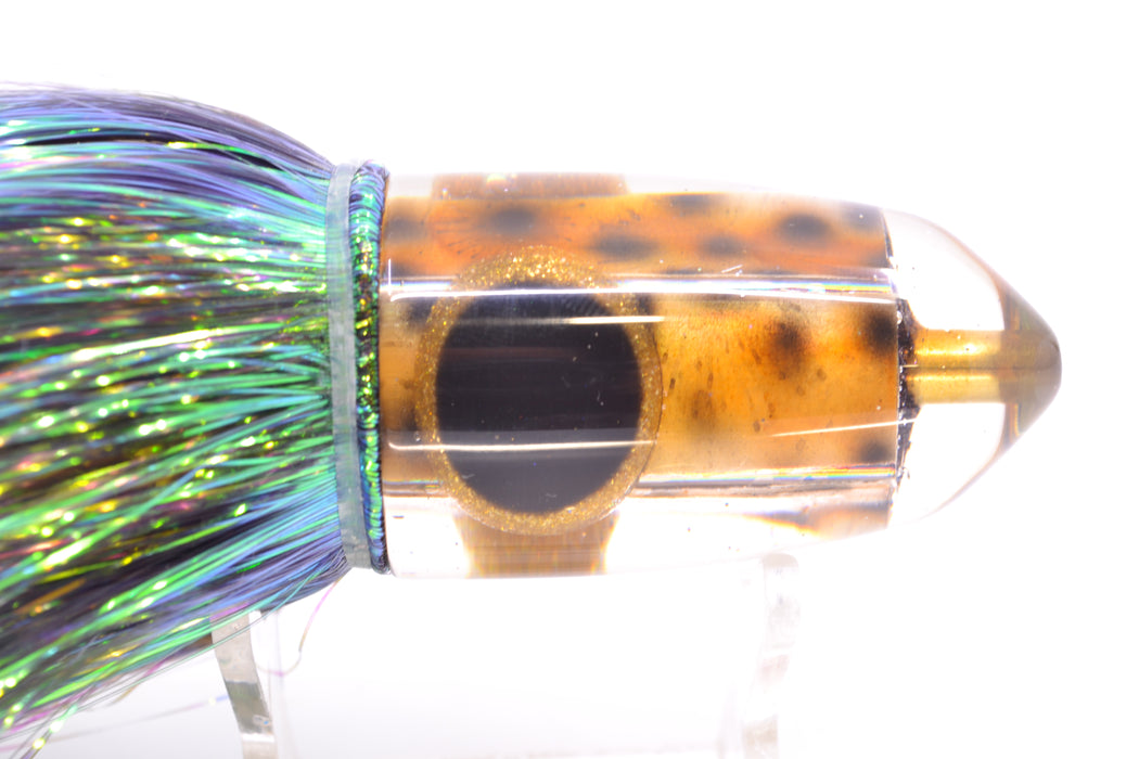 Ganku Lures "Tiger Cowrie" Bumbucha Bullet 9"+ 7oz Flashabou Black/Yellow