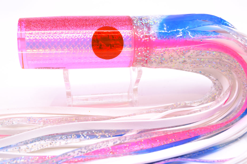 TANTRUM Lures Pink Rainbow Scale Medium AMN 9" 4.3oz Skirted Holo & Blue Bars GZE