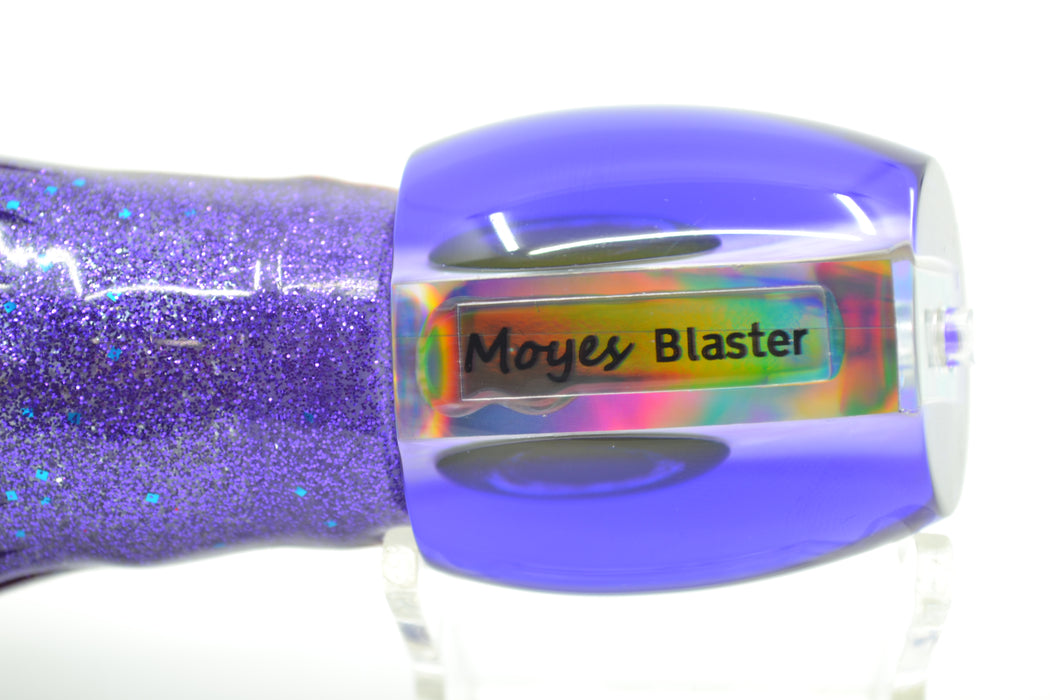 Moyes Lures White MOP Purple Back Blaster 12" 8oz Skirted Purple-Silver