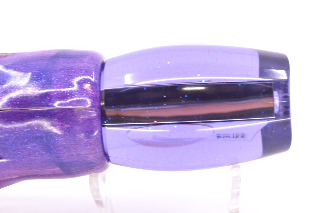 Bonze Lures Purple Mirrored Red Eyes ATM 10" 7.5oz FT Vinyl Purple Eclipse