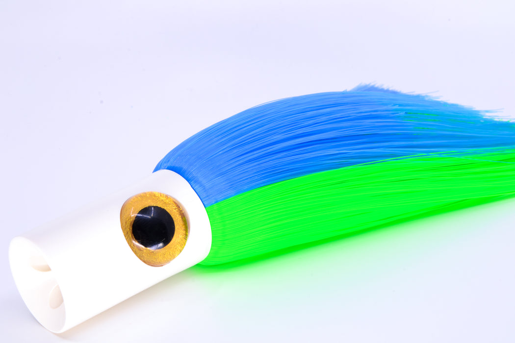 Iland Lures Blue-Green Hair White Head Iland Express 10.5" 3oz EX227-EBL/EGR