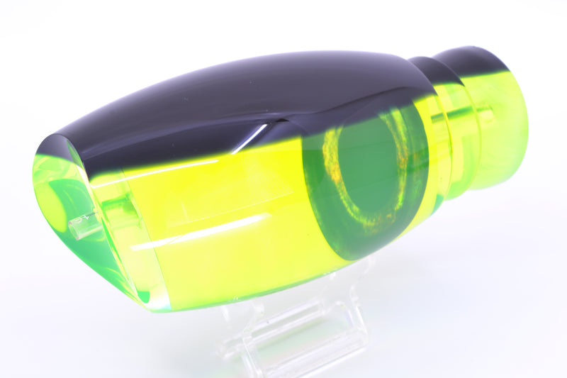 Moyes Lures Chartreuse MOP Black Back Taxi Eyes XL Argus Teaser 22oz GZE