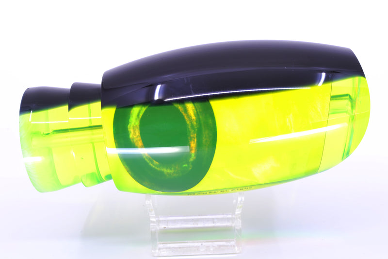 Moyes Lures Chartreuse MOP Black Back Taxi Eyes XL Argus Teaser 22oz GZE