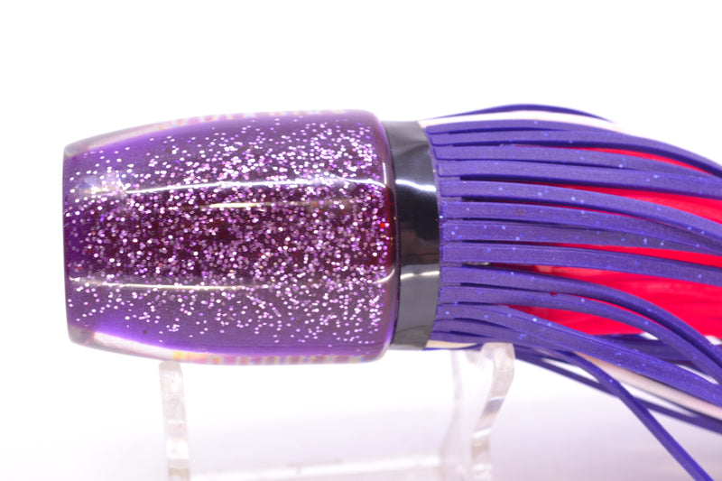 Amaral Lures Purple Pearl Rainbow Scale Green Stripes Purple Back Jararaca 12" 4oz