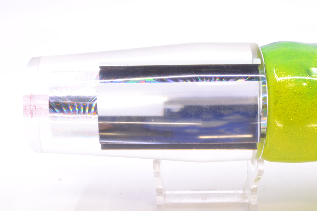 Aloha Lures Clear Mirrored Silver Rainbow Starburst Sundowner 14" 11.5oz FT Vinyl Mahi