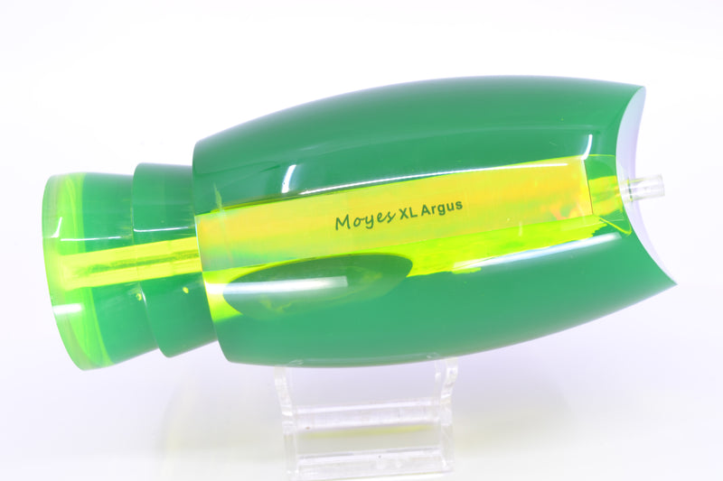 Moyes Lures Chartreuse MOP Black Back Taxi Eyes XL Argus Teaser 22oz GZE