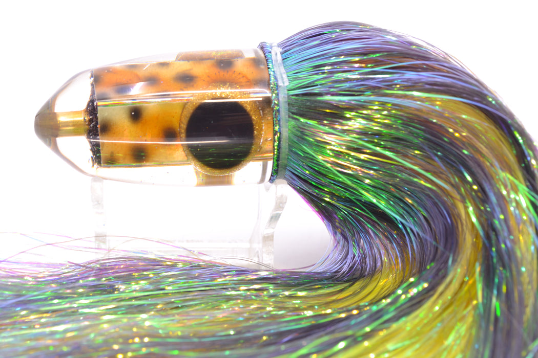 Ganku Lures "Tiger Cowrie" Bumbucha Bullet 9"+ 7oz Flashabou Black/Yellow