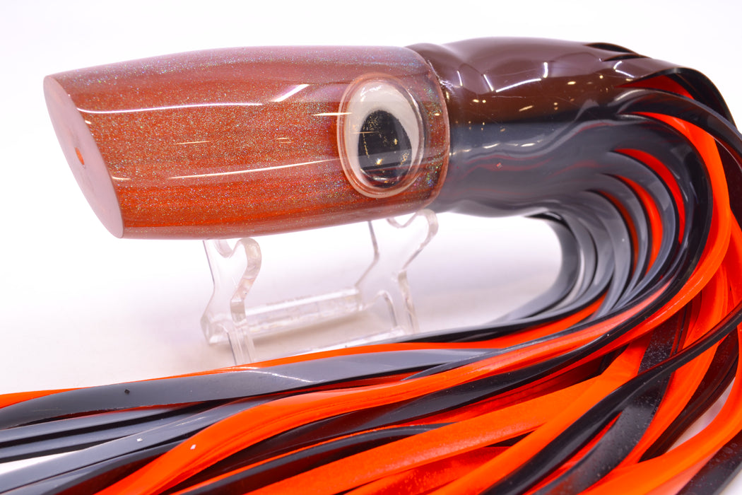 Joe Yee Lures by KEGZ Root Beer Pearl Doll Eyes Medium Plunger 12" 8.5oz Skirted