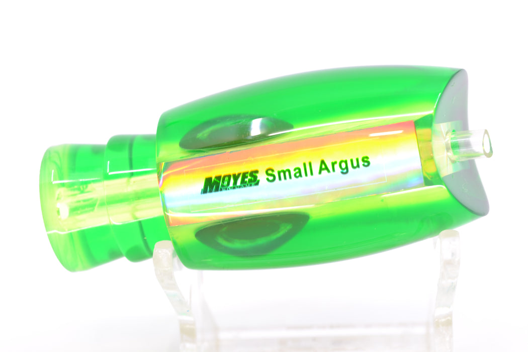 Moyes Lures Chartreuse MOP Green Back Taxi Eyes Small Argus 9" 2oz