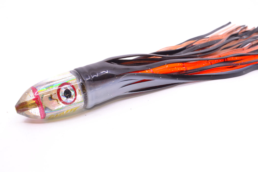 Bomboy Lures White Abalone Baby Bomb 9" 5oz Skirted Root Beer-Silver Petrolero