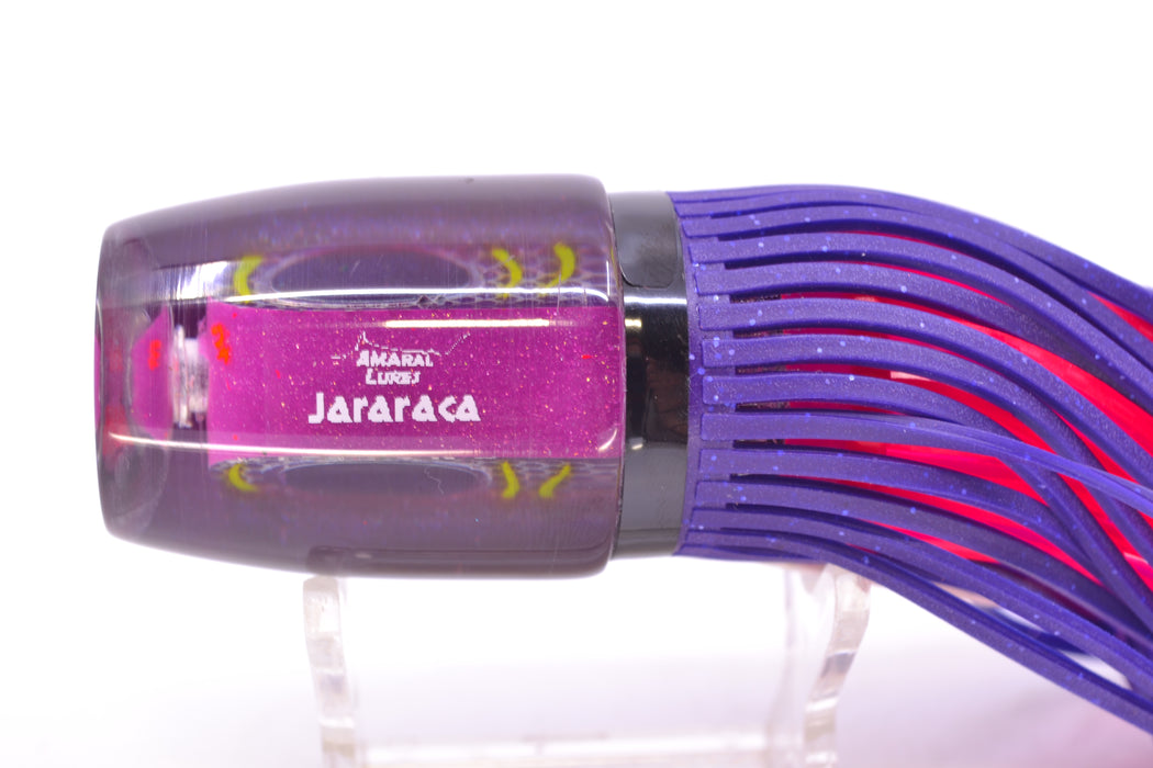 Amaral Lures Purple Pearl Rainbow Scale Green Stripes Purple Back Jararaca 12" 4oz