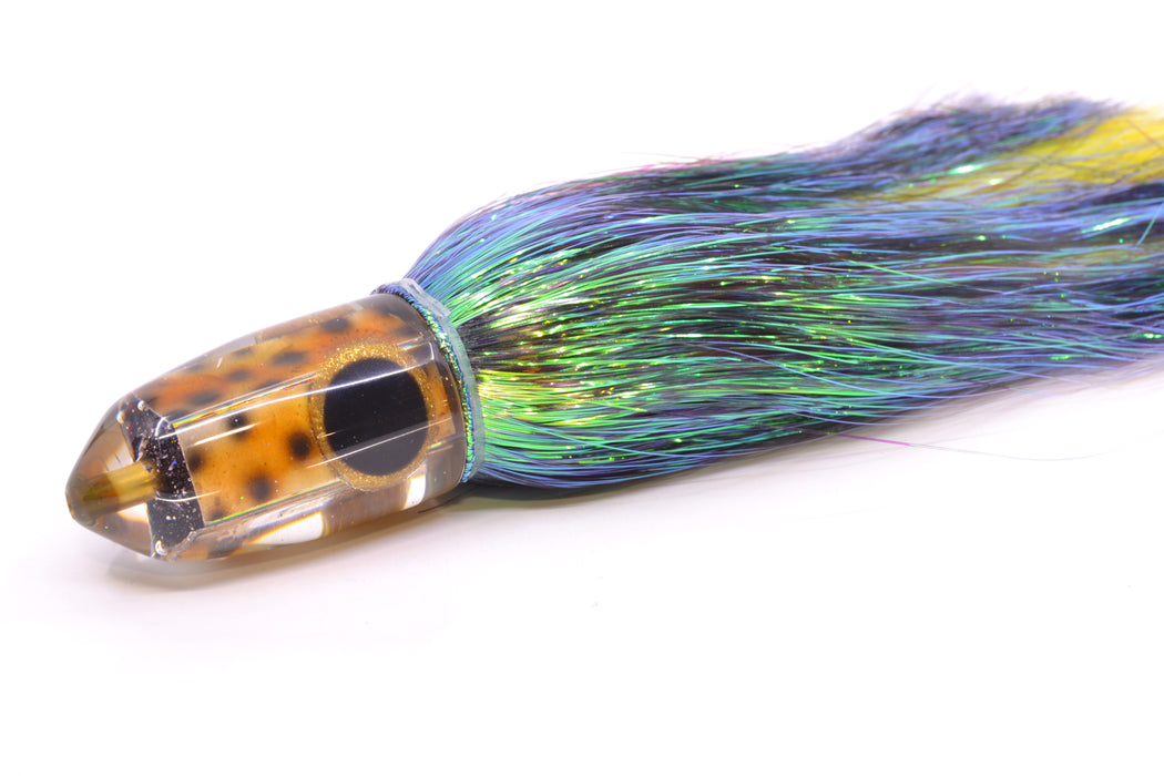 Ganku Lures "Tiger Cowrie" Bumbucha Bullet 9"+ 7oz Flashabou Black/Yellow
