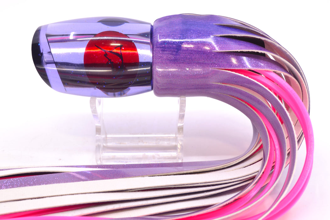 Bonze Lures Purple Mirrored Red Eyes ATM 10" 7.5oz FT Vinyl Purple Eclipse