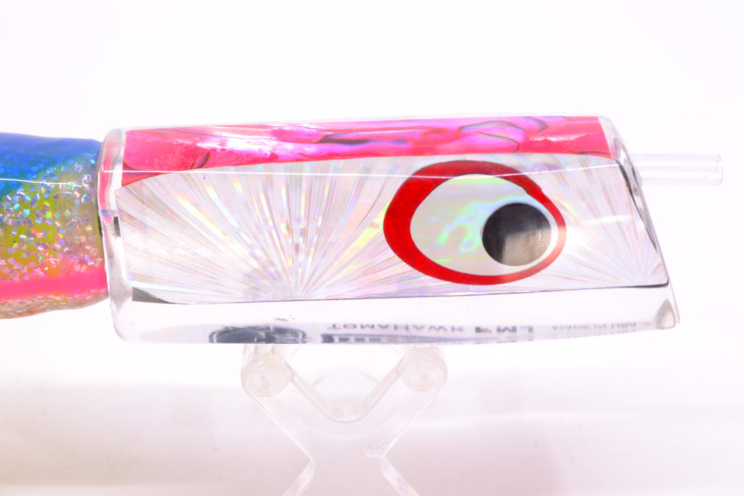 Marlinstar Silver Starburst-Pink Paua Lead Medium Tomahawk FMJ 9"+ 11.4oz Skirted GZE