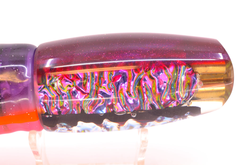 Coggin Lures Purple Rainbow Dichro Purple Back 4-Hole Copalure Scoop 12" 12oz Skirted