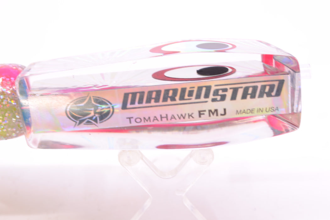 Marlinstar Silver Starburst-Pink Paua Lead Medium Tomahawk FMJ 9"+ 11.4oz Skirted GZE