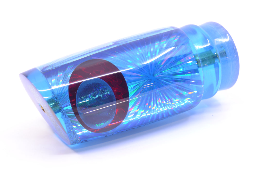 Koya Lures Blue Rainbow Starburst Black-Red Eyes JP Large Lunger 14" 7.5oz GZE