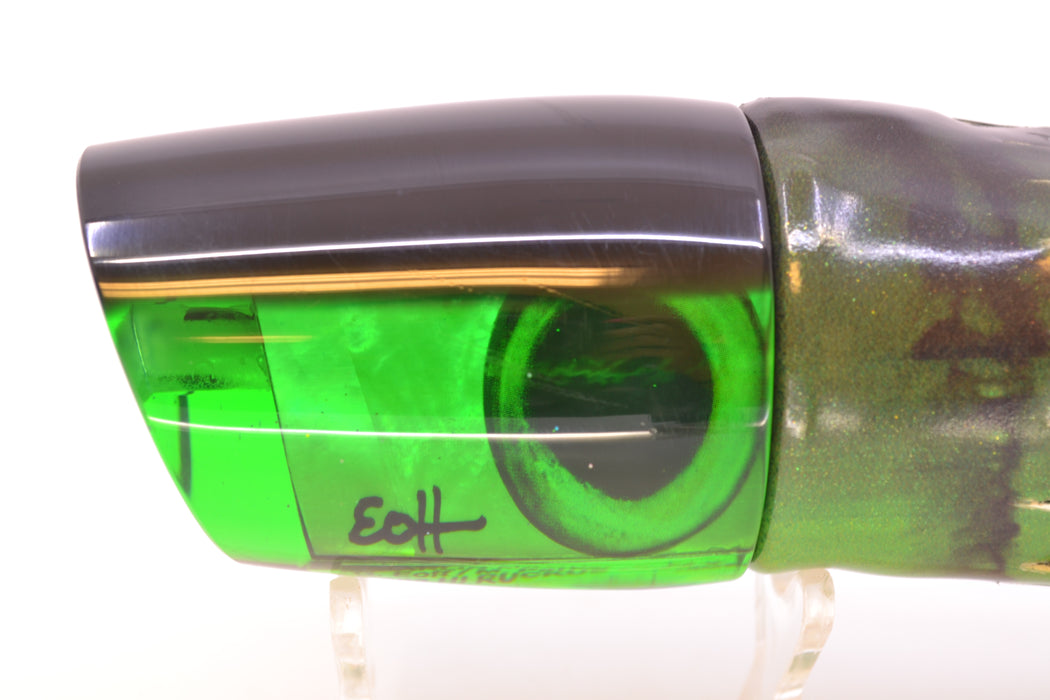 Marlin Magic Green MOP Black Back Taxi Eyes Ruckus 12" 9oz FT Vinyl Green Tiger