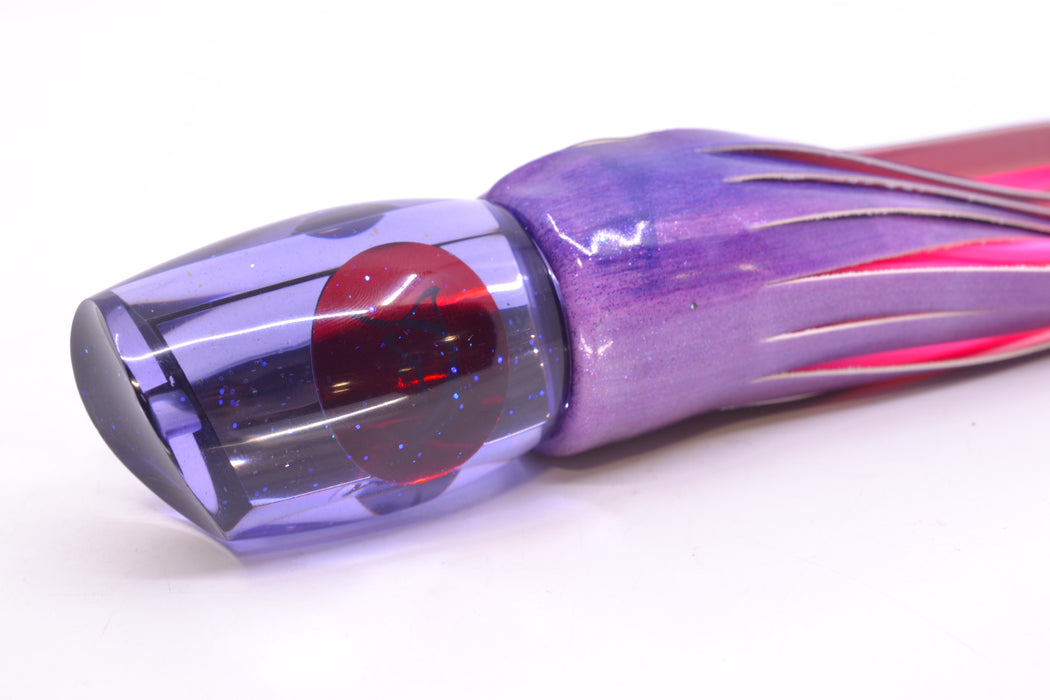 Bonze Lures Purple Mirrored Red Eyes ATM 10" 7.5oz FT Vinyl Purple Eclipse
