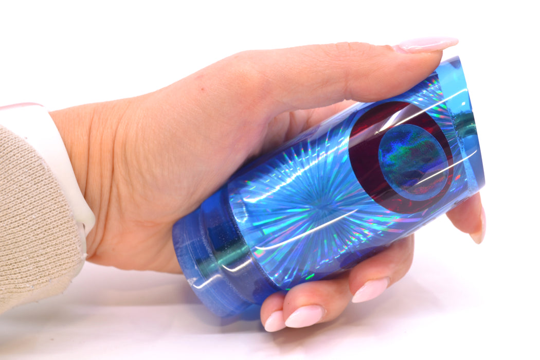 Koya Lures Blue Rainbow Starburst Black-Red Eyes JP Large Lunger 14" 7.5oz GZE