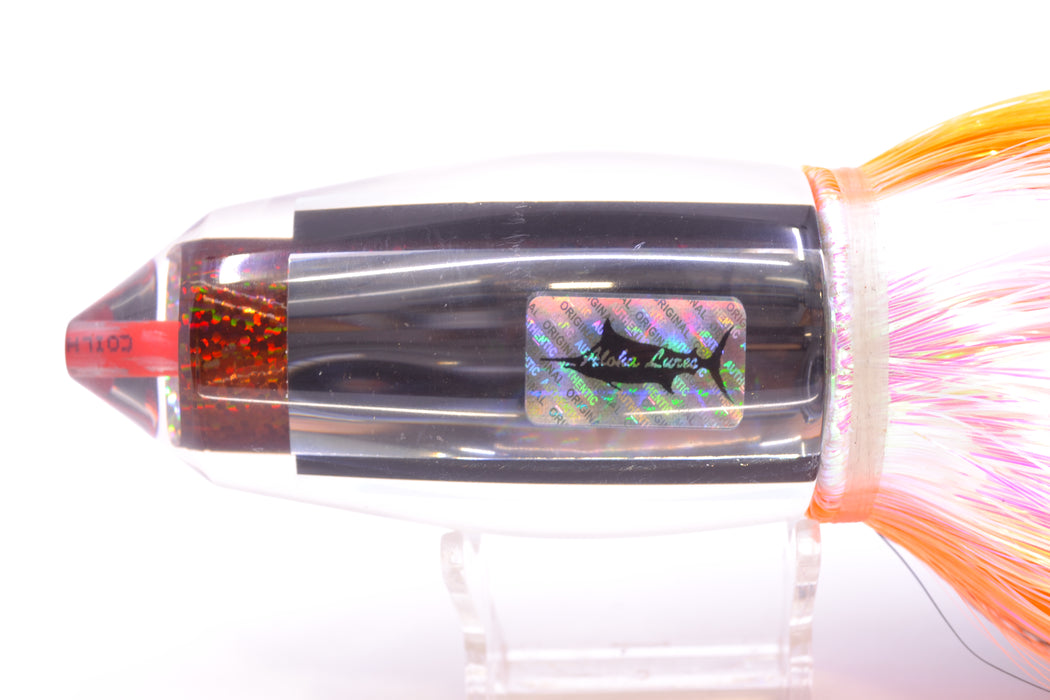 Aloha Lures Root Beer Mirrored Large Deep Six 12" 12oz Strobez Black-Orange-White