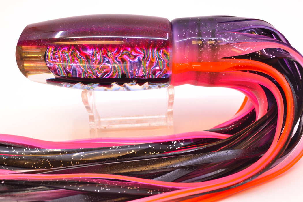 Coggin Lures Purple Rainbow Dichro Purple Back 4-Hole Copalure Scoop 12" 12oz Skirted