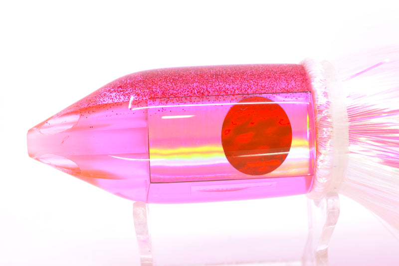 TANTRUM Lures Pink MOP Red Back Medium JetPack Bullet 9" 6.4oz Strobez White/Pink
