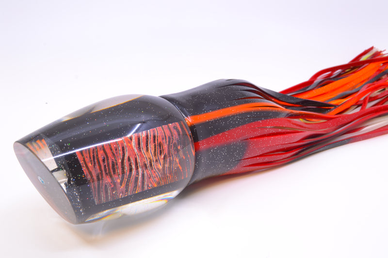 Marlin Magic Red-Orange Lava Black Magic XL Hibby 16" 18oz Skirted Black-Red