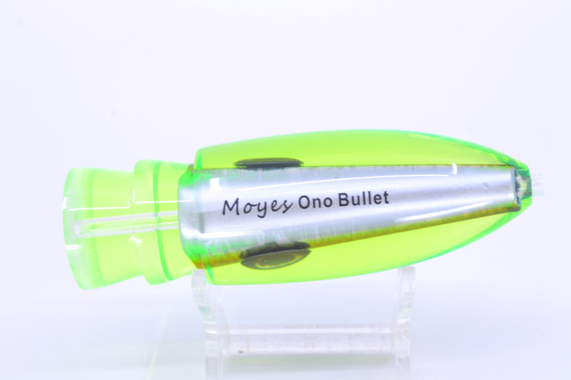 Moyes Lures Green-Chartreuse-Silver Aurora Chartreuse Back Keeled Medium Ono Bullet 9" 5.8oz GZE