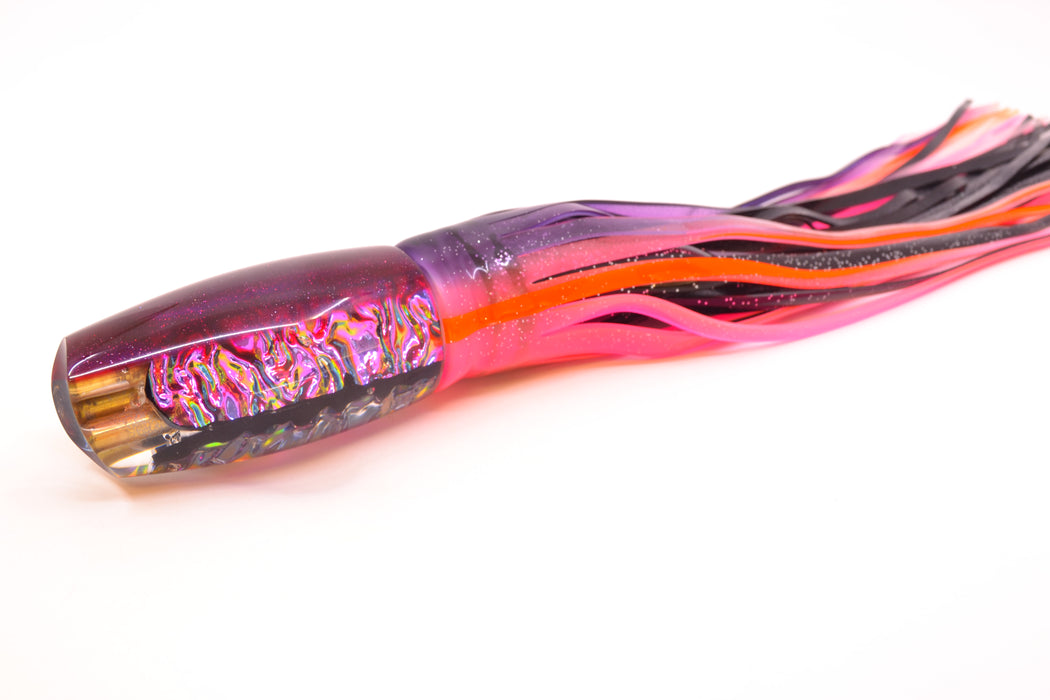 Coggin Lures Purple Rainbow Dichro Purple Back 4-Hole Copalure Scoop 12" 12oz Skirted