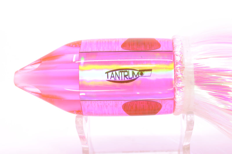 TANTRUM Lures Pink MOP Red Back Medium JetPack Bullet 9" 6.4oz Strobez White/Pink