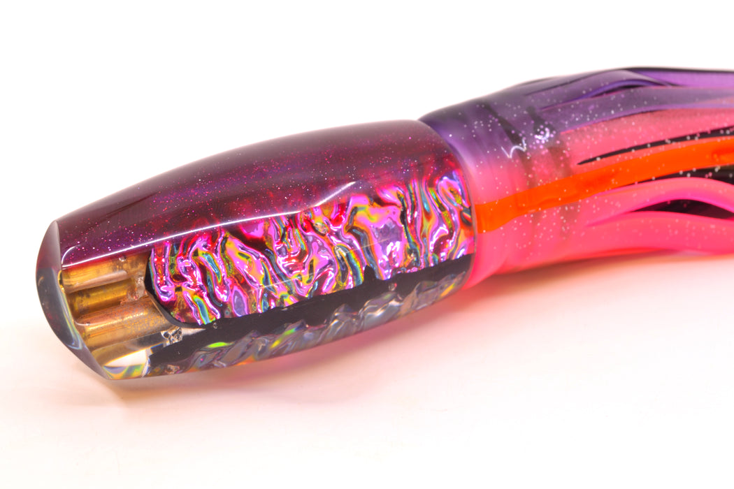 Coggin Lures Purple Rainbow Dichro Purple Back 4-Hole Copalure Scoop 12" 12oz Skirted