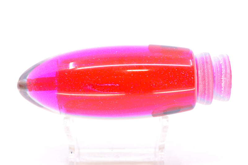 Coggin Lures Real White MOP Pink-Blue Back Black-Red Eyes Da Bomb Bullet 9" 6.7oz