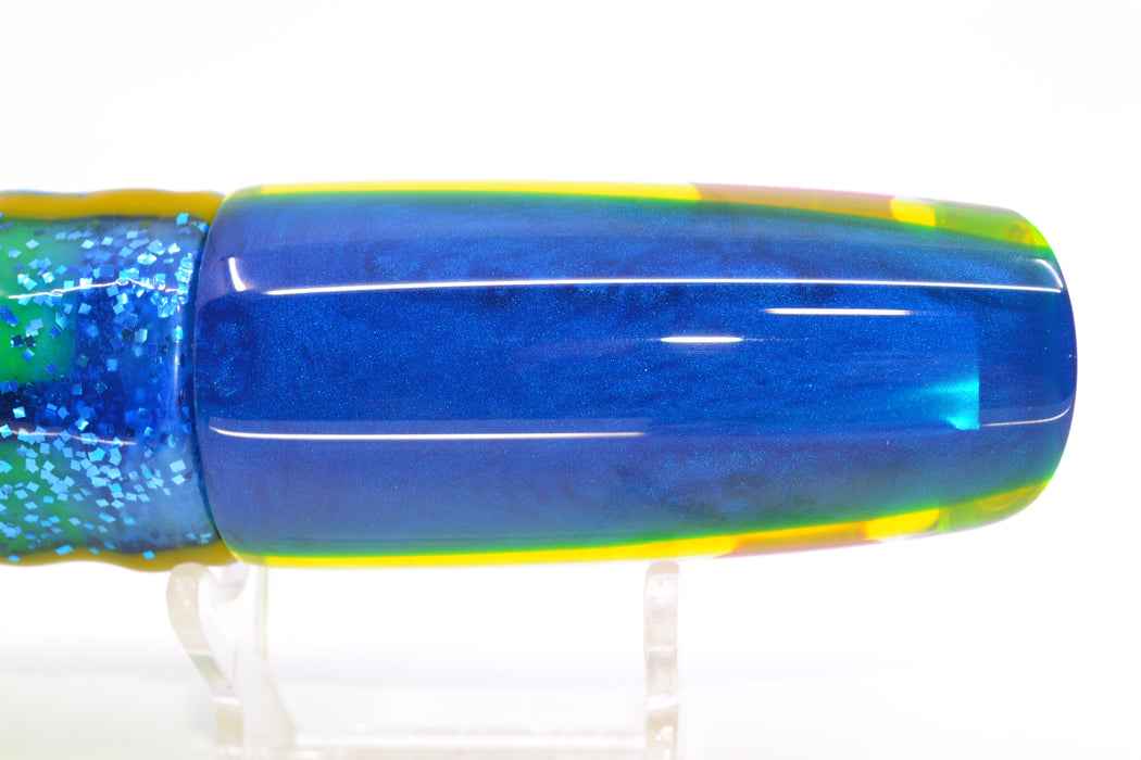 Koya Lures Clear Mirrored Blue-Yellow Back Small 614 10" 6oz Skirted Blue-Yellow-Silver GZE