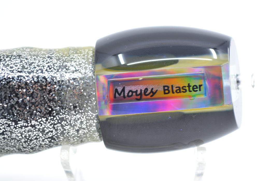 Moyes Lures Golden MOP Black Back Blaster 12" 8oz Skirted Yellow Aurora-Silver
