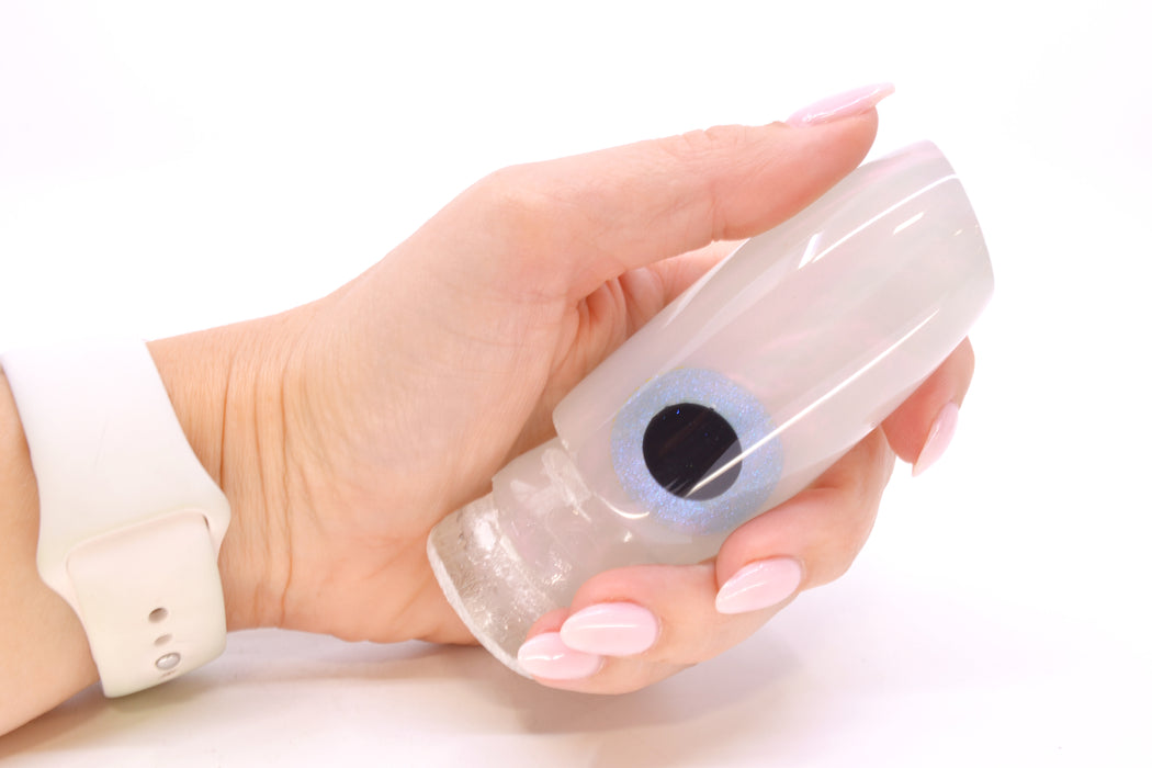 Joe Yee Lures by KEGZ Strawberry Pearl Black-Blue Eyes Sonny Boy 12" 4oz